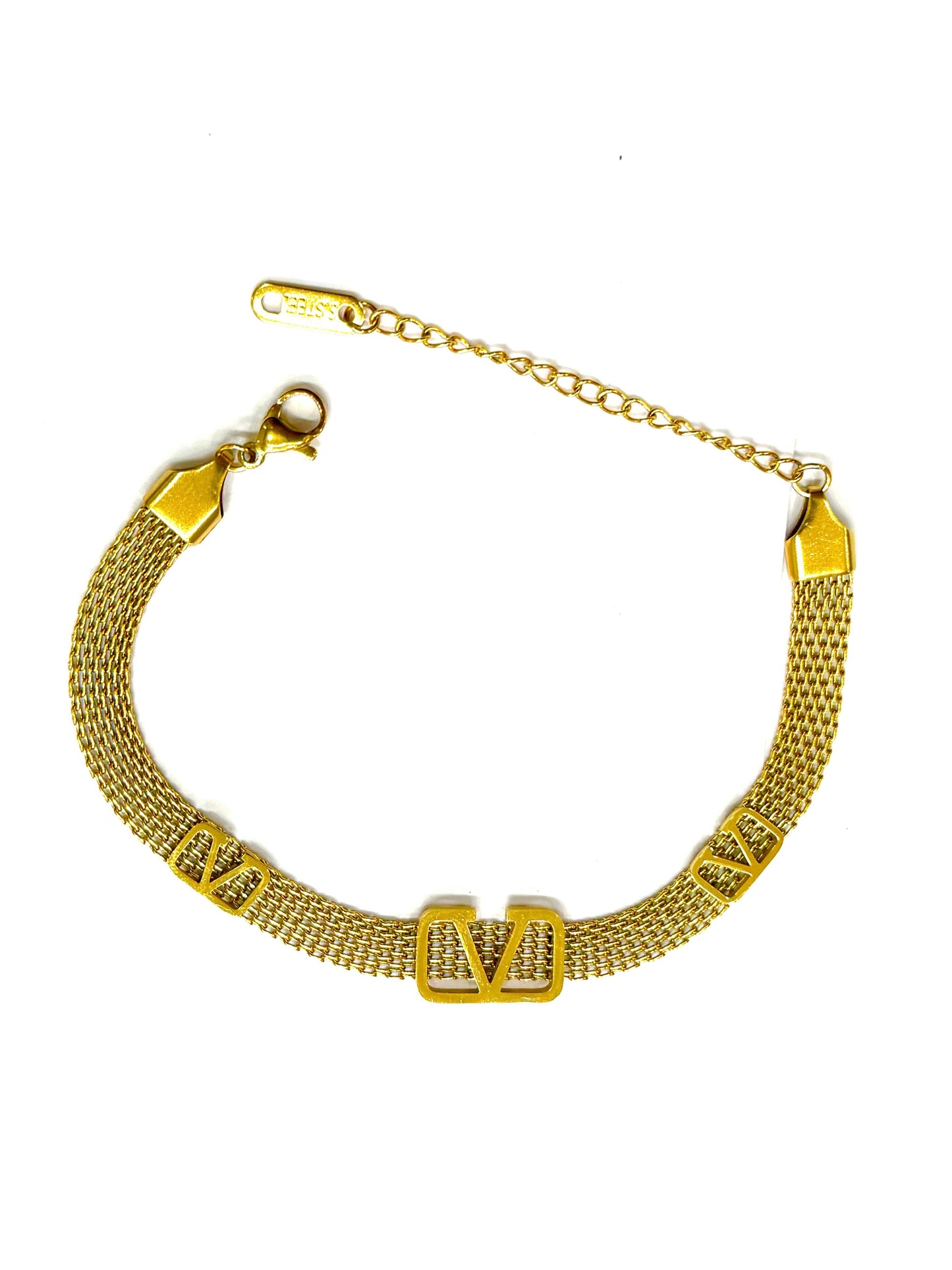 Golden Mesh “V” Bracelet