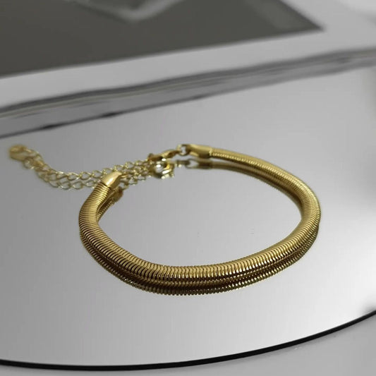Gold-Plated Snake Chain Bracelet