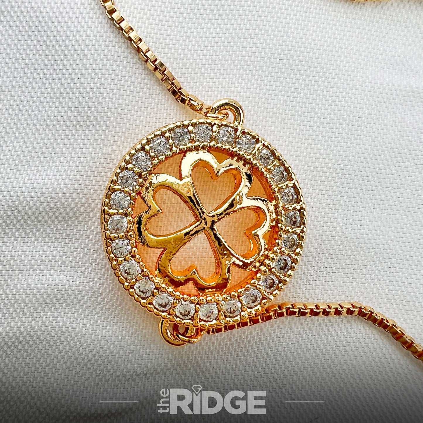 Clover Charm CZ Bracelet