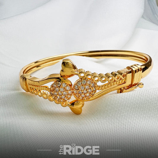 Twin Bloom Bangle - Adjustable