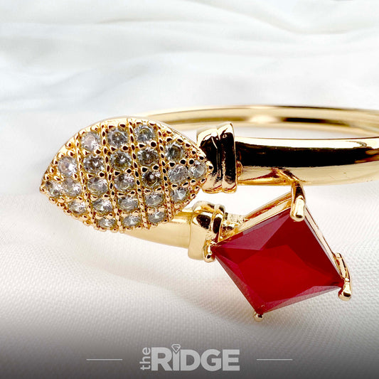 Gleamstone Charm Bangle – Red
