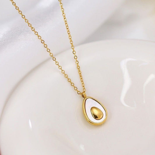 Avocado Pendant Necklace – Stainless Steel