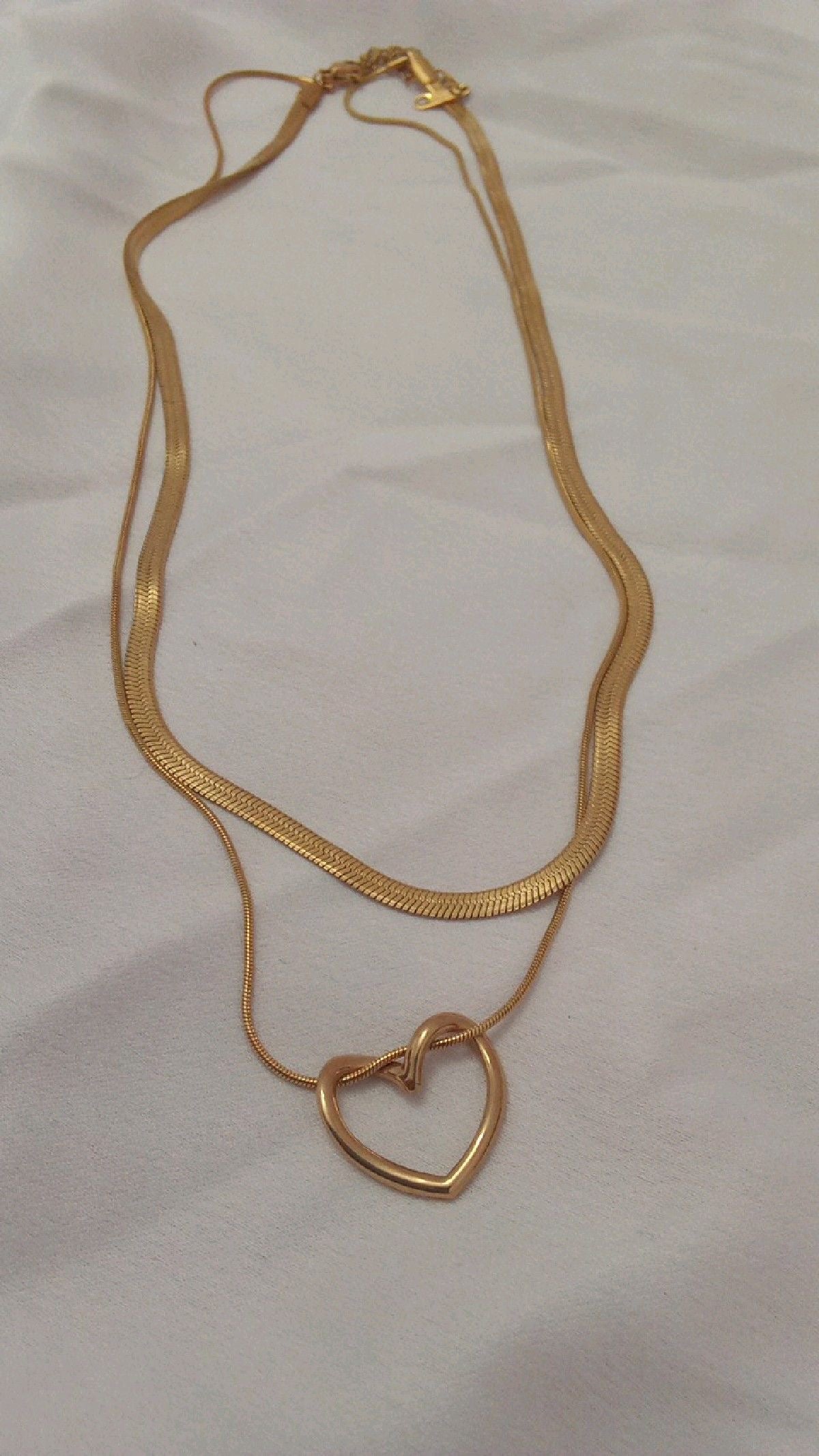 Snake & Heart Necklaces - [Set of 2]