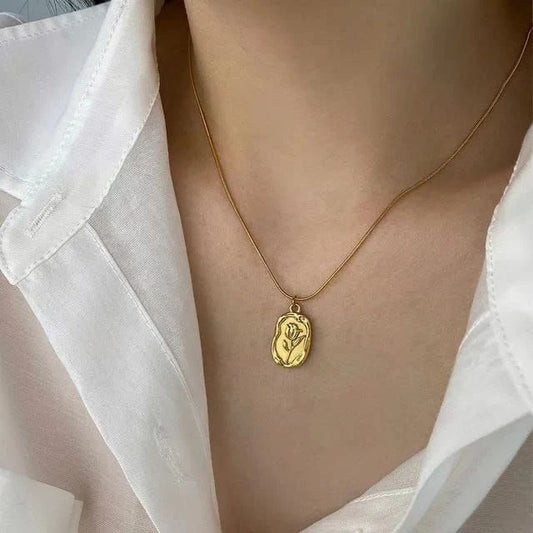 Golden Rose Pendant