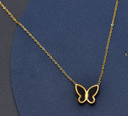 Black Butterfly Necklace