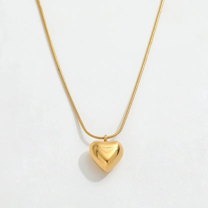 Gold Heart Pendant Necklace