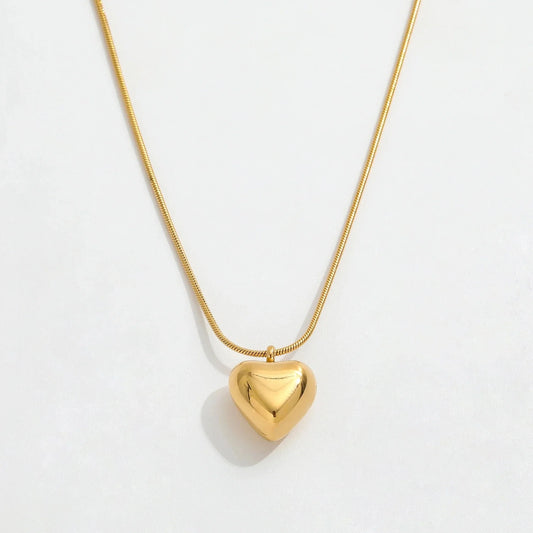 Gold Heart Pendant Necklace
