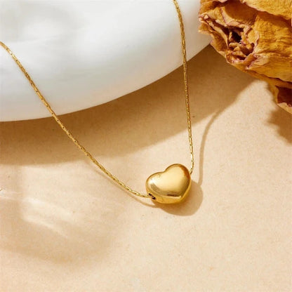 Gold Heart Pendant Necklace