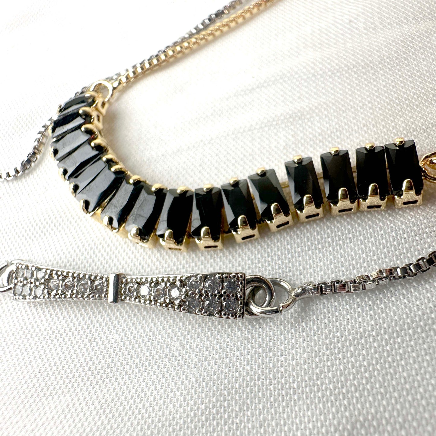 Set of 2 Black & Bow Braceletes