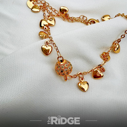 Heart Charms Dangle Bracelet