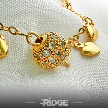 Heart Charms Dangle Bracelet